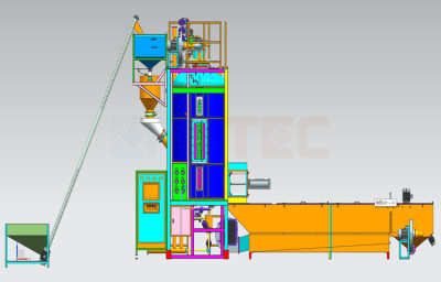 Vollständige schlüsselfertige Projekte EPS-Vor-Erweiterungsmaschine / EPS-Schaum-Erweiterungsmaschine