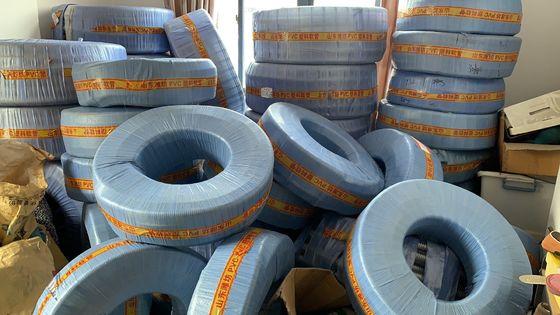 Rolle des ENV-Maschinen-PVC-Draht-Schlauch verdickte Schaum-Partikel-Vakuumklares Kunststoffrohr-1/2“ 50m